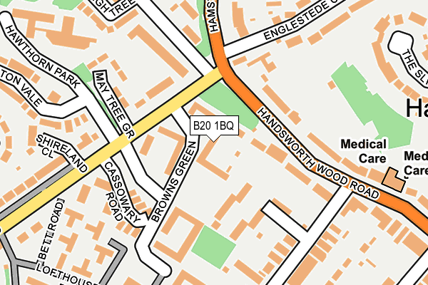 B20 1BQ map - OS OpenMap – Local (Ordnance Survey)