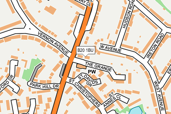 B20 1BU map - OS OpenMap – Local (Ordnance Survey)