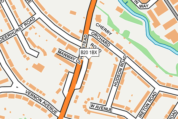 B20 1BX map - OS OpenMap – Local (Ordnance Survey)