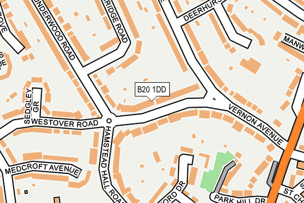 B20 1DD map - OS OpenMap – Local (Ordnance Survey)