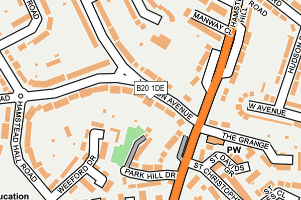 B20 1DE map - OS OpenMap – Local (Ordnance Survey)