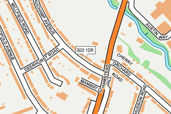 B20 1DR map - OS OpenMap – Local (Ordnance Survey)