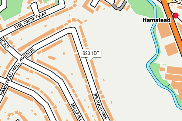 B20 1DT map - OS OpenMap – Local (Ordnance Survey)