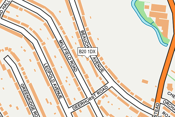 B20 1DX map - OS OpenMap – Local (Ordnance Survey)