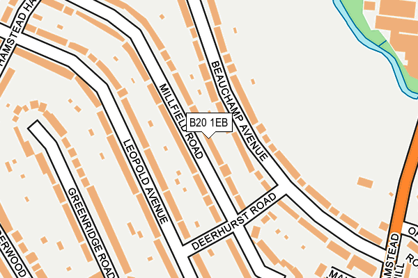 B20 1EB map - OS OpenMap – Local (Ordnance Survey)
