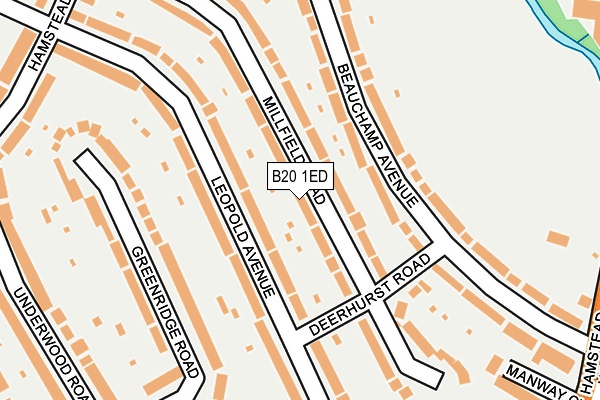 B20 1ED map - OS OpenMap – Local (Ordnance Survey)