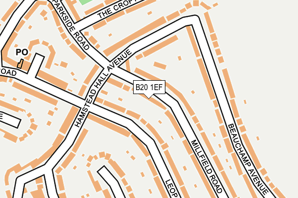 B20 1EF map - OS OpenMap – Local (Ordnance Survey)