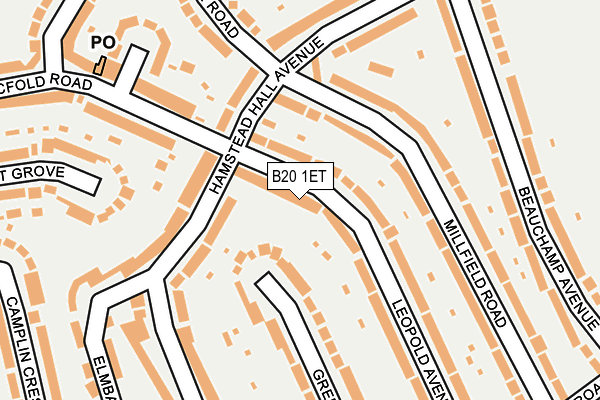 B20 1ET map - OS OpenMap – Local (Ordnance Survey)