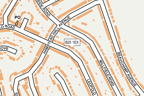 B20 1EX map - OS OpenMap – Local (Ordnance Survey)