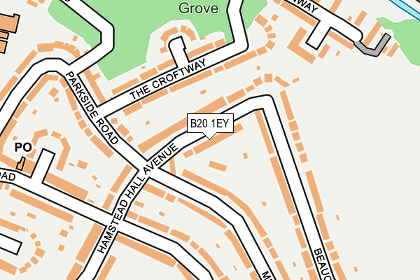B20 1EY map - OS OpenMap – Local (Ordnance Survey)
