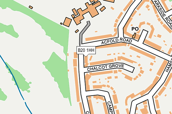 B20 1HH map - OS OpenMap – Local (Ordnance Survey)