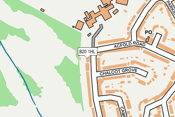 B20 1HL map - OS OpenMap – Local (Ordnance Survey)
