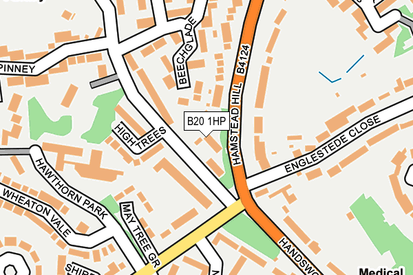 B20 1HP map - OS OpenMap – Local (Ordnance Survey)