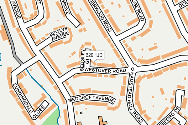 B20 1JD map - OS OpenMap – Local (Ordnance Survey)
