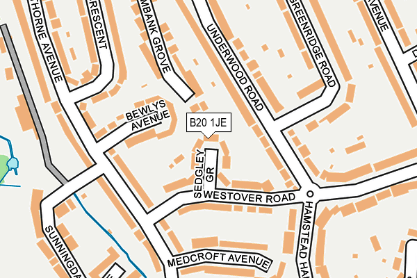 B20 1JE map - OS OpenMap – Local (Ordnance Survey)