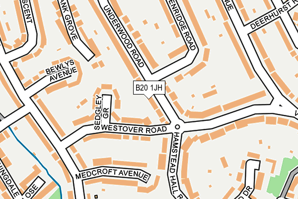 B20 1JH map - OS OpenMap – Local (Ordnance Survey)