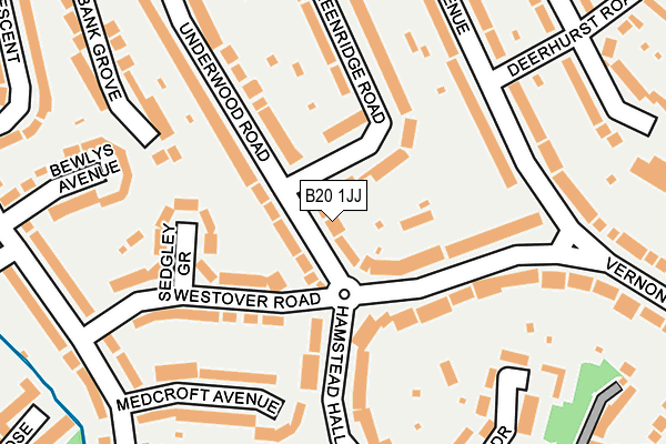 B20 1JJ map - OS OpenMap – Local (Ordnance Survey)