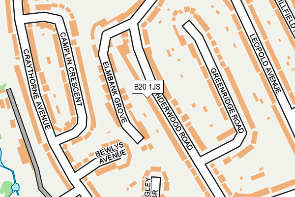 B20 1JS map - OS OpenMap – Local (Ordnance Survey)