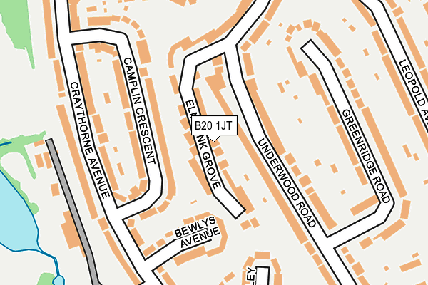 B20 1JT map - OS OpenMap – Local (Ordnance Survey)