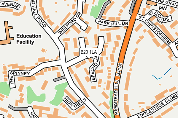 B20 1LA map - OS OpenMap – Local (Ordnance Survey)