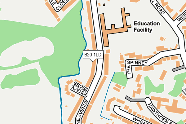 B20 1LD map - OS OpenMap – Local (Ordnance Survey)