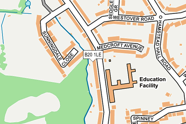B20 1LE map - OS OpenMap – Local (Ordnance Survey)