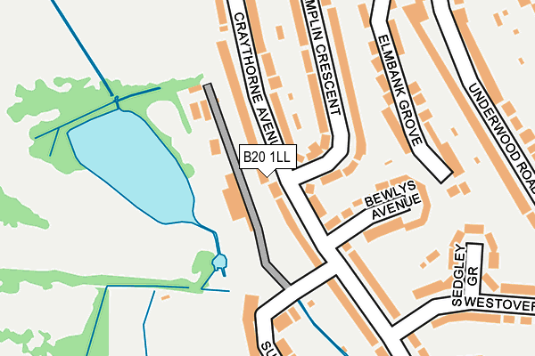 B20 1LL map - OS OpenMap – Local (Ordnance Survey)