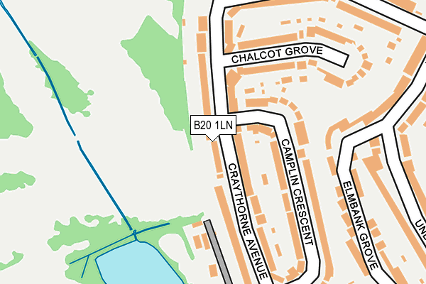 B20 1LN map - OS OpenMap – Local (Ordnance Survey)