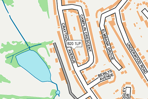 B20 1LP map - OS OpenMap – Local (Ordnance Survey)