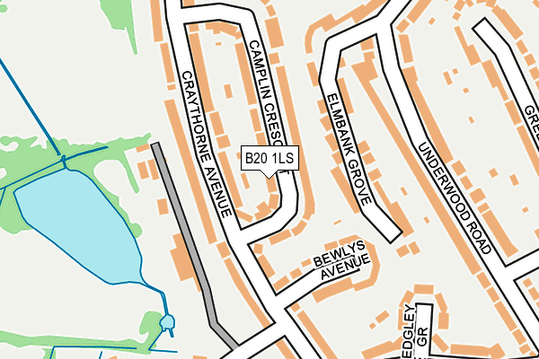 B20 1LS map - OS OpenMap – Local (Ordnance Survey)