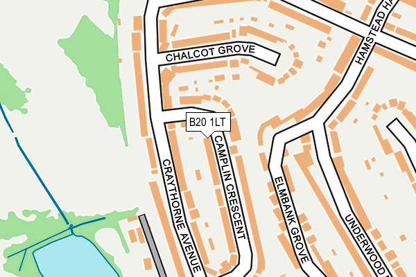 B20 1LT map - OS OpenMap – Local (Ordnance Survey)