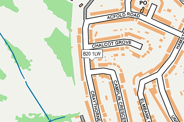 B20 1LW map - OS OpenMap – Local (Ordnance Survey)