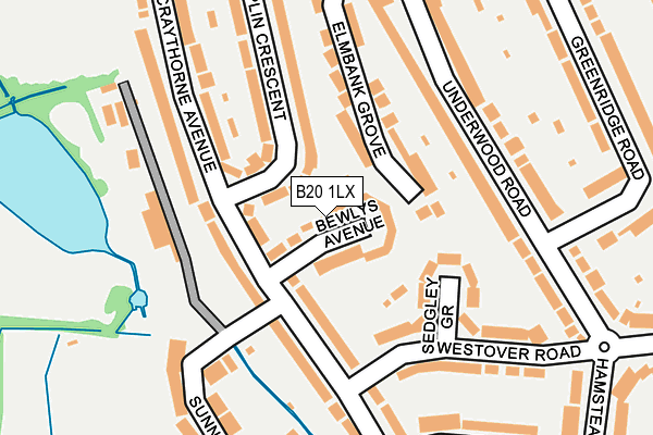 B20 1LX map - OS OpenMap – Local (Ordnance Survey)