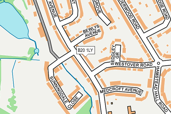 B20 1LY map - OS OpenMap – Local (Ordnance Survey)