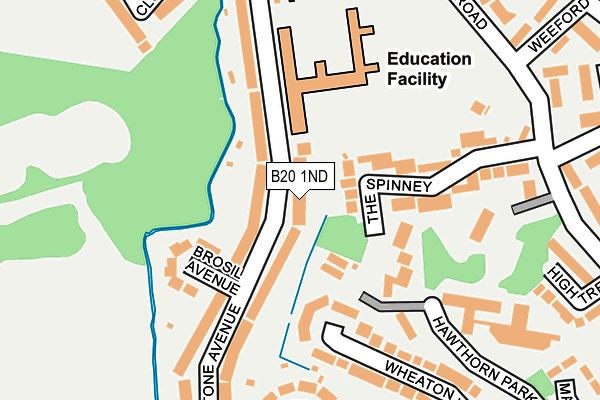 B20 1ND map - OS OpenMap – Local (Ordnance Survey)