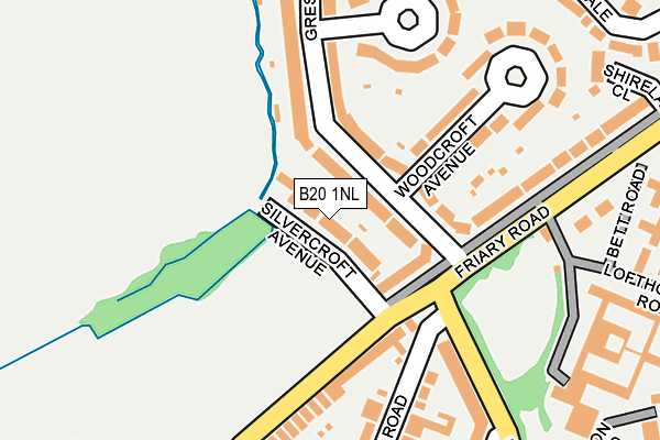 B20 1NL map - OS OpenMap – Local (Ordnance Survey)