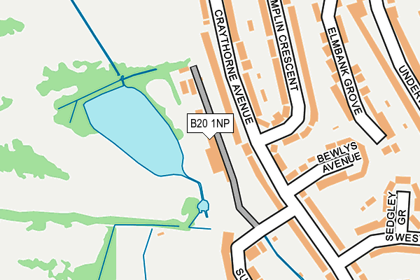 B20 1NP map - OS OpenMap – Local (Ordnance Survey)