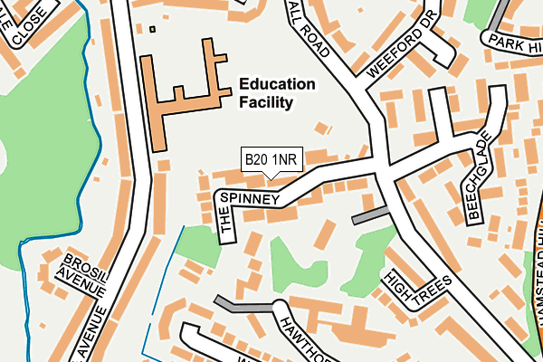 B20 1NR map - OS OpenMap – Local (Ordnance Survey)