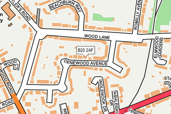 B20 2AF map - OS OpenMap – Local (Ordnance Survey)
