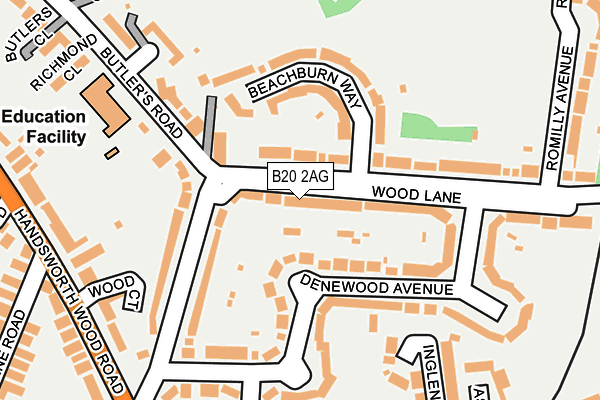 B20 2AG map - OS OpenMap – Local (Ordnance Survey)