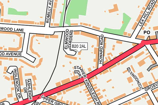 B20 2AL map - OS OpenMap – Local (Ordnance Survey)