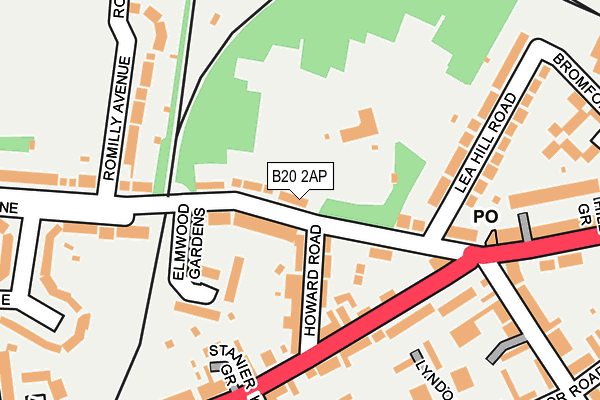 B20 2AP map - OS OpenMap – Local (Ordnance Survey)
