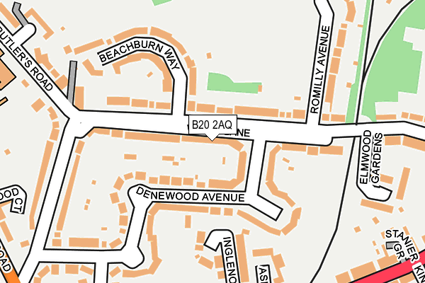 B20 2AQ map - OS OpenMap – Local (Ordnance Survey)