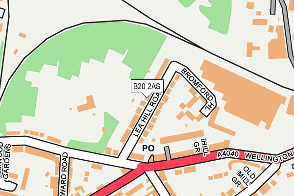 B20 2AS map - OS OpenMap – Local (Ordnance Survey)