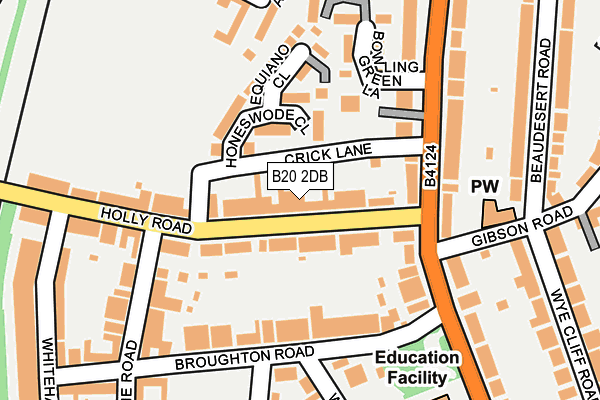 B20 2DB map - OS OpenMap – Local (Ordnance Survey)