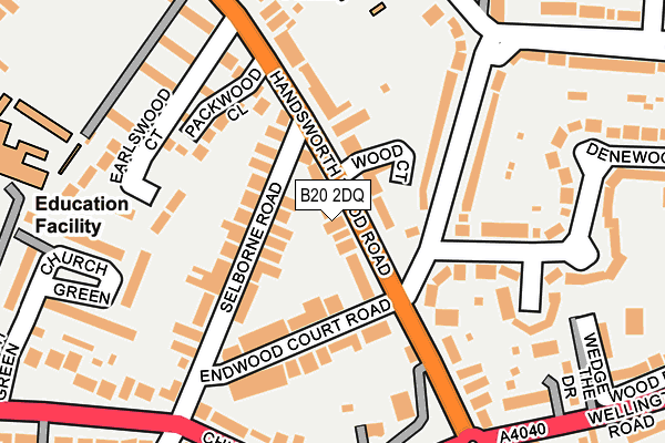 B20 2DQ map - OS OpenMap – Local (Ordnance Survey)
