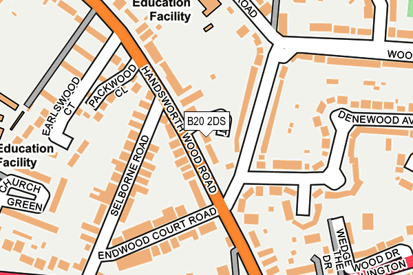 B20 2DS map - OS OpenMap – Local (Ordnance Survey)