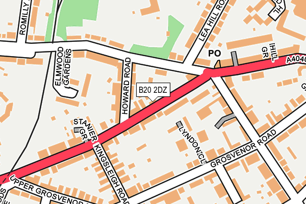 B20 2DZ map - OS OpenMap – Local (Ordnance Survey)