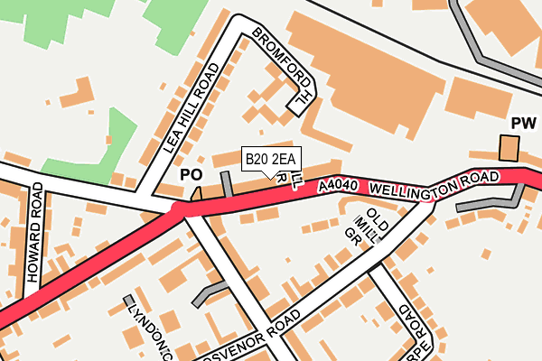 B20 2EA map - OS OpenMap – Local (Ordnance Survey)