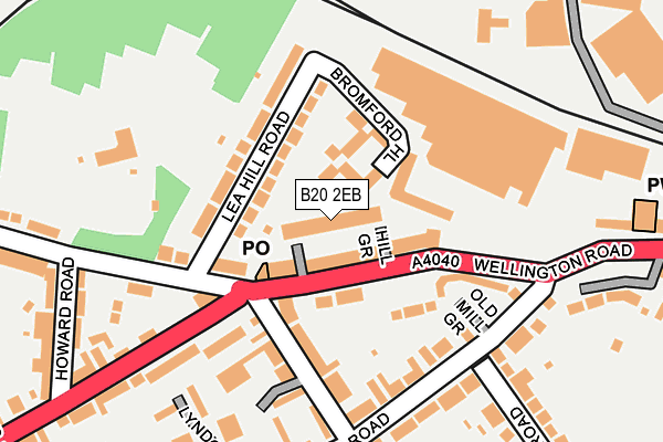 B20 2EB map - OS OpenMap – Local (Ordnance Survey)